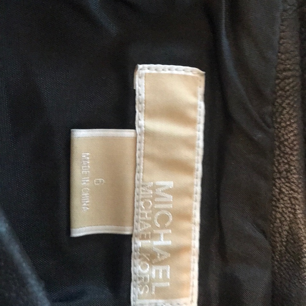 Black leather pencil skirt